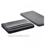 Slim Pocket Wallet with Magic Money Clip & Card Holders Genuine Leather