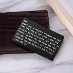Ukodnus Engraved Wallet Card Note for Dad from Daughter Son - Happy Birthday for Dad Daddy Papa