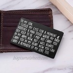 Ukodnus Engraved Wallet Card Note for Son - Birthday Cards for Son - Graduation Wedding Gifts from Mom to Son - to My Son Inspirational Cards
