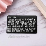 Ukodnus Engraved Wallet Card Note for Son - Birthday Cards for Son - Graduation Wedding Gifts from Mom to Son - to My Son Inspirational Cards