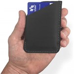 Modern Carry Leather Minimal Card Holder Minimalist Wallet for Men & Women Thin Credit Card Holder Small Business Card Holder Card Holder Wallet Front Pocket Card Wallet - Magnum (Black)