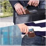 Slim Minimalist Front Pocket Wallet Fintie RFID Blocking Credit Card Holder Card Cases with ID Window for Men Women (Brown)