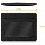 Slim Minimalist Front Pocket Wallet Fintie RFID Blocking Credit Card Holder Card Cases with ID Window for Men Women (Black)