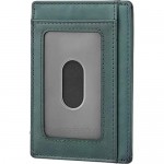 Travelambo Front Pocket Minimalist Leather Slim Wallet RFID Blocking Medium Size