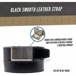 2019 Go-In! Shield V.3 Black Leather Golf Belt for Men with Adjustable Ratchet Buckle and Hidden Ball Marker - Nexbelt Ratchet System Technology