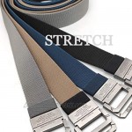 Hoanan D-ring Tactical Belt 2 Pack Elastic Stretch Military EDC Heavy Duty Belt