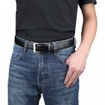 Lavemi Mens Belt 100% Italian Cow Leather Length Adjustable Dress Casual Belts for men Trim to Fit Detachable Buckle