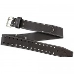 McGuire-Nicholas Men's Standard 2 3/4 inch Oil Tanned Leather Tool Work Belt for 29-46 Waist Dark Brown 3