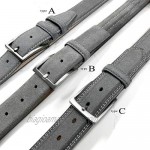 Men's Belt Suede Full Leather Belt Casual Dress Leather Belt 1-3/8(35mm) Wide