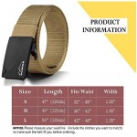 Men's Belt with Breathable Nylon Canvas Webbing and Quick-Release Ratchet Automatic Slide Buckle…