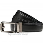 Men's Comfort Genuine Leather Belt with One Click Buckle Fit for 27-46