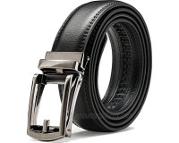 Men's Comfort Genuine Leather Belt with One Click Buckle  Fit for 27-46"