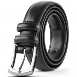 Men's Dress Belt 'ALL GENUINE LEATHER' Stitching 30mm Regular Big and Tall Sizes