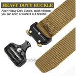 Tactical Belt Military Style Quick Release Belt 1.5 Nylon Riggers Belts for Men Heavy-Duty Quick-Release Metal Buckle