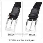 ToyRis Men's Elastic Braided Belt Stretch Woven Casual Belt for Men and Women in Gift Box 1 3/8 Wide