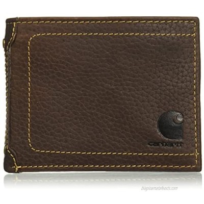 Carhartt Men's Billfold and Passcase Wallets  Durable Bifold Wallets  Available in Leather and Canvas Styles