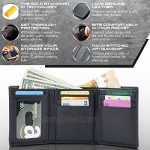 Extra Capacity Trifold Wallet for Men - RFID Blocking Genuine Leather Wallet