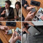 Fidelo Minimalist Wallet For Men - Slim RFID Credit Card Holder Money Clip
