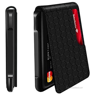 Mens Wallet Tactical Bifold Wallets for Men Metal RFID Blocking Aluminum Money Cards Holder Gifts for Men (Aluminum and PU  Grid)