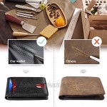 RUNBOX Slim Wallets for Men with RFID Blocking & Minimalist Mens Front Pocket Wallet Leather…