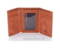 Stealth Mode Trifold Leather Wallet for Men with RFID Blocking