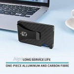 Zitahli Mens Wallet Money Clip RFID Blocking Reinforced Carbon Fibre Front Pocket Card Case Slim Wallet Gift Boxed