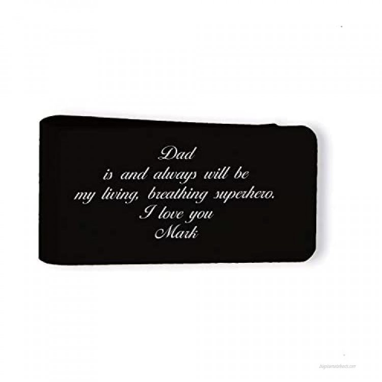 Custom Personalized Laser Engraved Stainless Steel Money Clip For Dad Husband Friend Grandpa and mom boyfriend