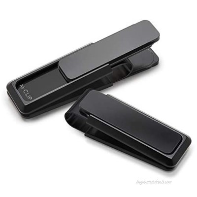 M-CLIP Stainless Blackout Money Clip  Cash and Credit Card Holder  Minimalist Wallet Alternative