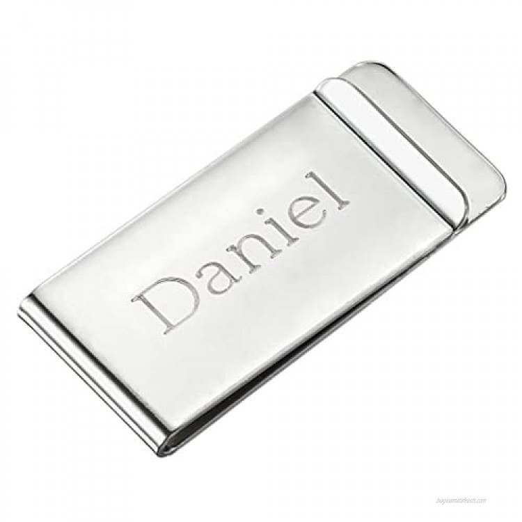 Visol Personalized Stainless Steel Money Clip with Custom Engraving