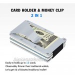 WICHEMI Carbon Fiber Credit Card Holder Metal Slim Wallet Money Cash Clip