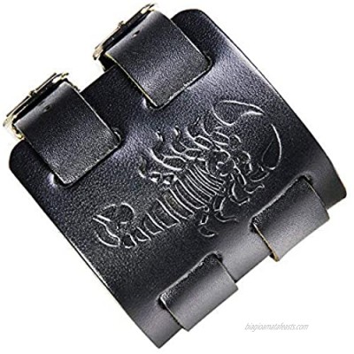 crintiff - Leather Scorpion Wristband Bracelet for Men