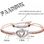 FAADBUK Stepmother Gifts Stepmom Bracelet Mother in Law Gift Thank You for Loving Me As Your Own Bracelet Jewelry Gift from Stepdaughter Daughter in Law