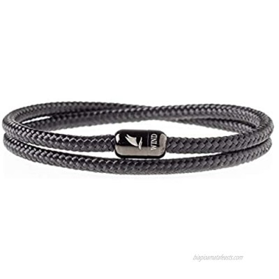 Wind Passion Durable Rope Cord Cuff Bracelet with Magnetic Clasp for Men Women