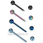 vcmart Nipple Rings Tongue Rings Stainless Steel Straight 14G Barbells Piercing Jewelry 12mm 14mm 16mm 18mm