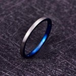 Cloyo 2mm Unisex Thin Tungsten Carbide Ring for Wedding Promise Silver Brushed Finish Comfort Fit Size 5-10