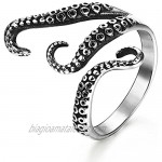 FIBO STEEL Stainless Steel Octopus Shape Rings for Men Women Vintage Rings Size 7-13