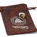 GuoShuang Nordic viking Valknut Geri and Freki stainless steel Wolf rings with valknut gift bag