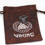 GuoShuang Stainless steel Nordic viking odin symbol valknut Raven Ring amulet With Valknut Gift Bag