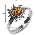 Ian and Valeri Co. Amber Sterling Silver Sun Small Ring