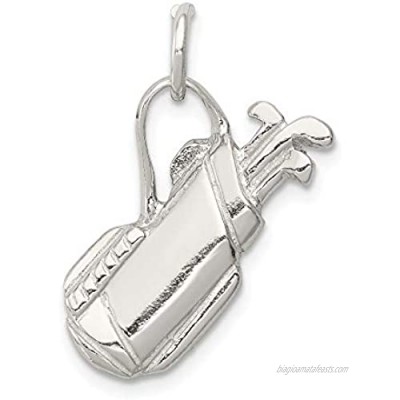 925 Sterling Silver Golf Bag Charm Pendant