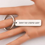 CYTING Funny Keychain Don't Do Stupid Shit Funny Sarcasm Gift For Family Friends