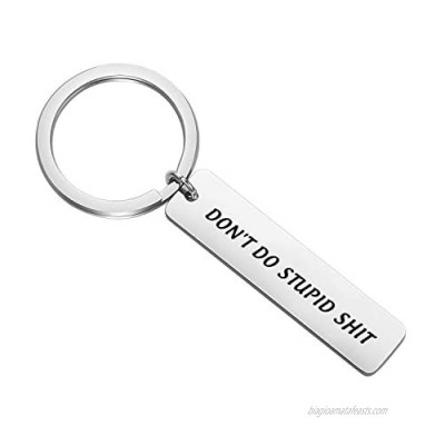 CYTING Funny Keychain Don't Do Stupid Shit Funny Sarcasm Gift For Family Friends
