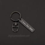 MAOFAED I Love You 3000 Black Keychain Fandom Gift Comic Movie Inspired Gift Couple Keychain Gift for Father