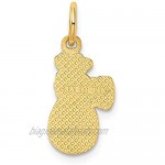 Solid 14k Yellow Gold Money Bag Charm Pendant - 21mm x 9mm