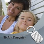 to My Son Daughter Wallet Card Keychain Gift for Son Daughter from Dad Mom Inspirational Keychain