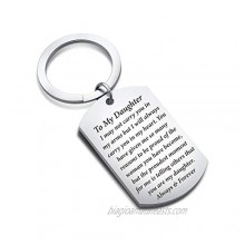 to My Son Daughter Wallet Card Keychain Gift for Son Daughter from Dad Mom Inspirational Keychain