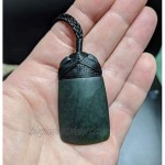 Nephrite Greenstone Jade Maori Adze Toki Strength Necklace 52mm