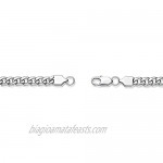 Lavari Jewelers Men's Curb Chain Bracelet Stainless Steel Durable 9.5 Inches