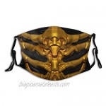 2PCS Mortal Kombat Face Mask Cool Mortal Mask Reusable Washable Balaclavas with 4 Filters