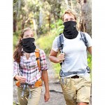 4 Pieces Summer Neck Gaiter Adjustable Face Cover Scarf Breathable Sports Headbands Windproof Headwear Bandana for Men Women